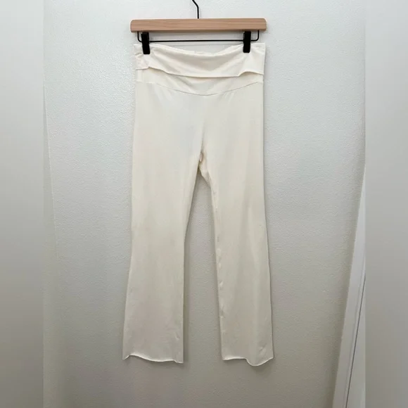 NWT SKIMS Cotton Jersey Foldover Pants -Marble Medium - Picture 5 of 11